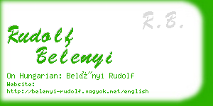 rudolf belenyi business card